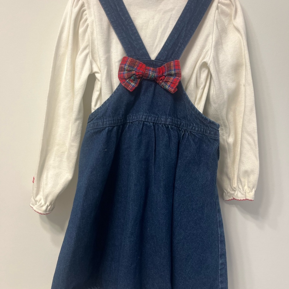 Vintage OshKosh B'gosh Denim Jumper and Top Set. Made in USA. Size 6 - Picture 3 of 7